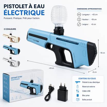 HydroBlaster™ V3 - Pistolet à Eau Électrique Haute Pression