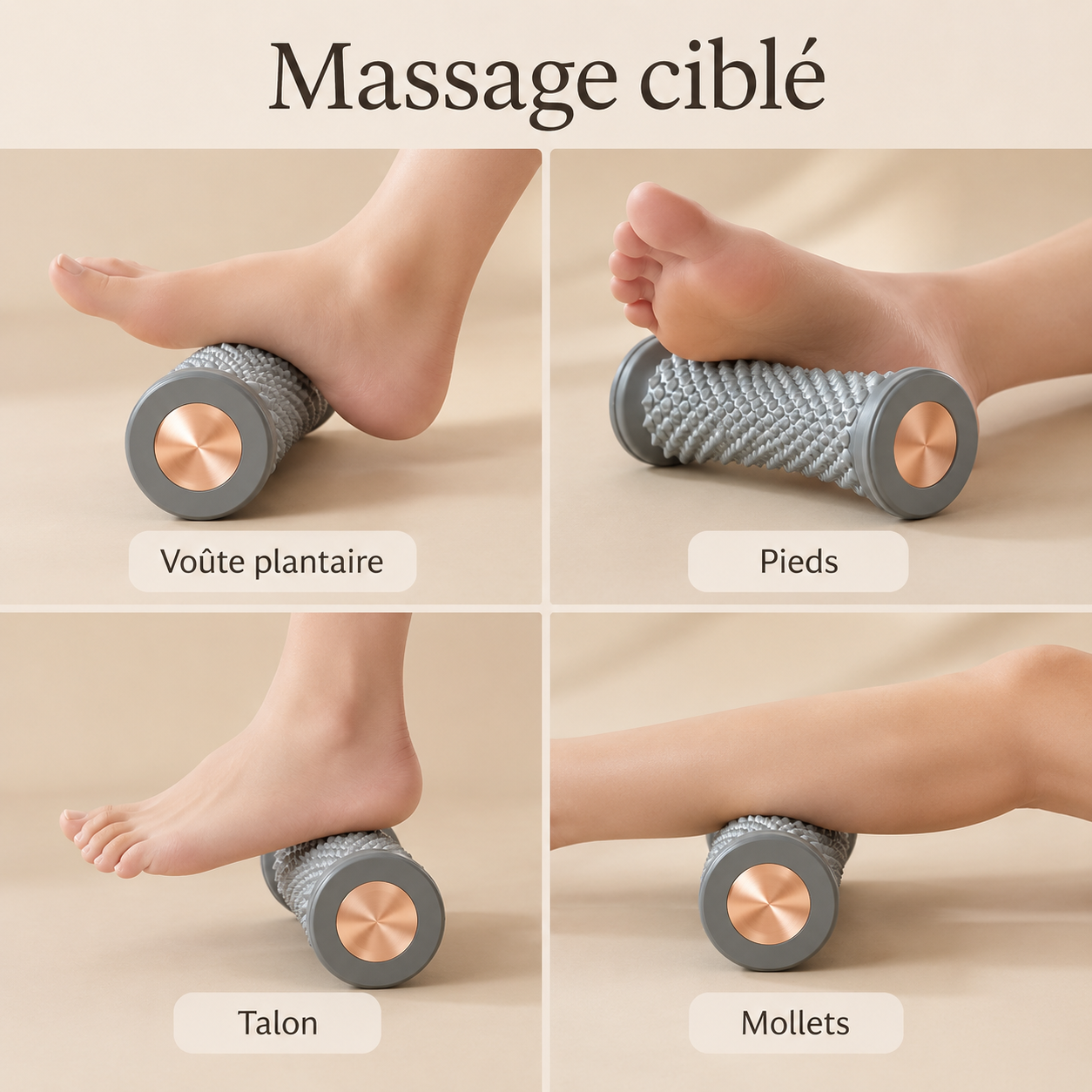 CryoRoll™ — Rouleau Masseur Rafraîchissant pour Pieds