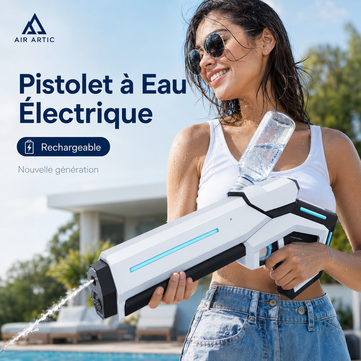 HydroBlaster™ V3 - Pistolet à Eau Électrique Haute Pression
