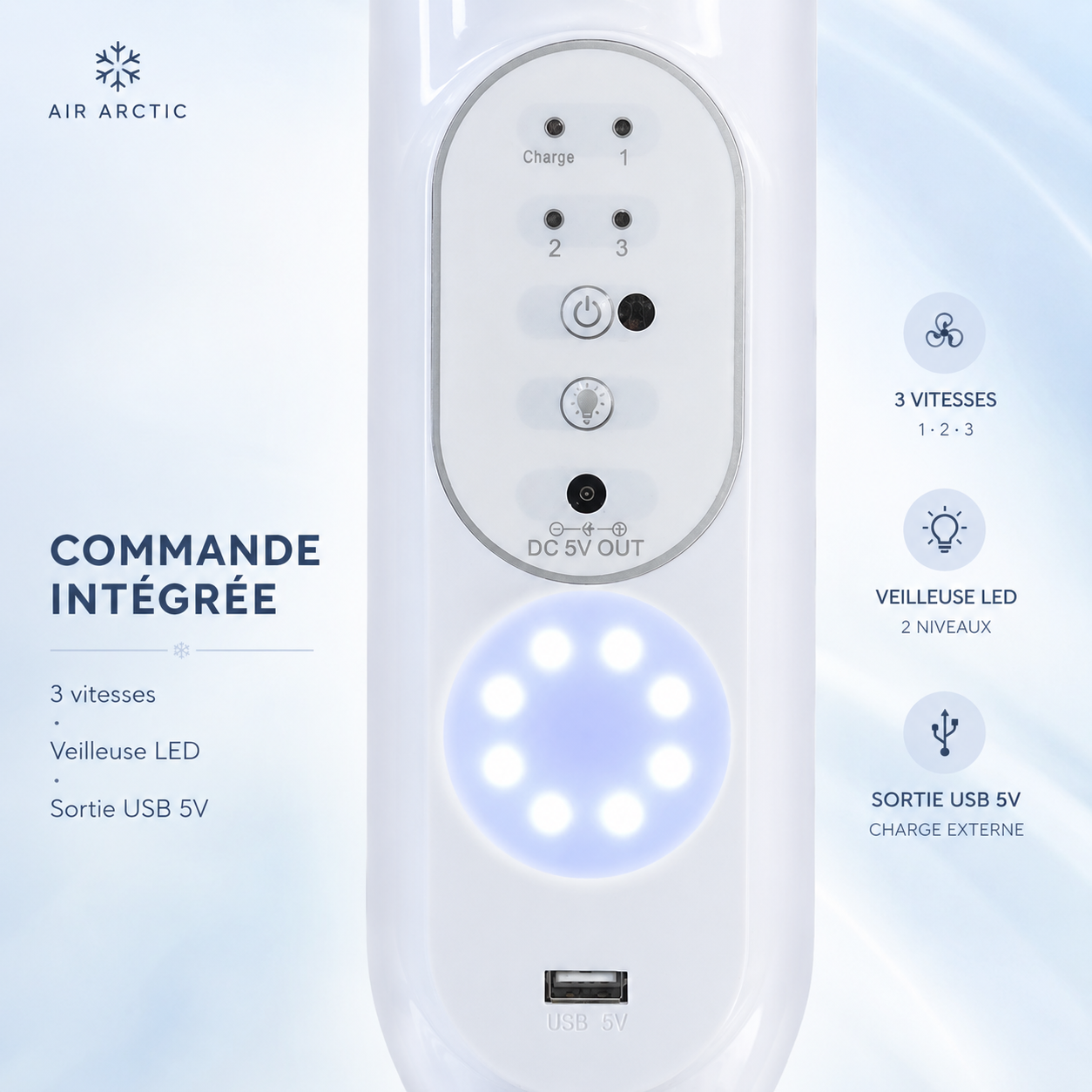 Ventilateur sur Pied 16” Rechargeable avec Télécommande – Air Arctic