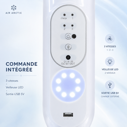 Ventilateur sur Pied 16” Rechargeable avec Télécommande – Air Arctic