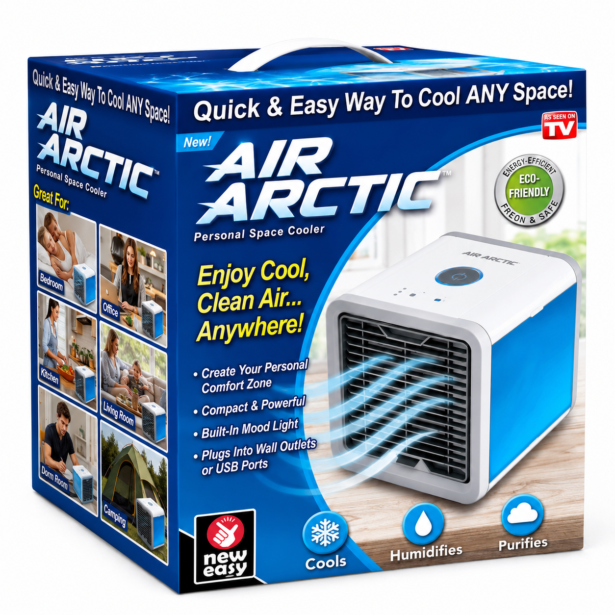 Refroidisseur d’Air Personnel Artic Air™ 3-en-1 | Compact USB