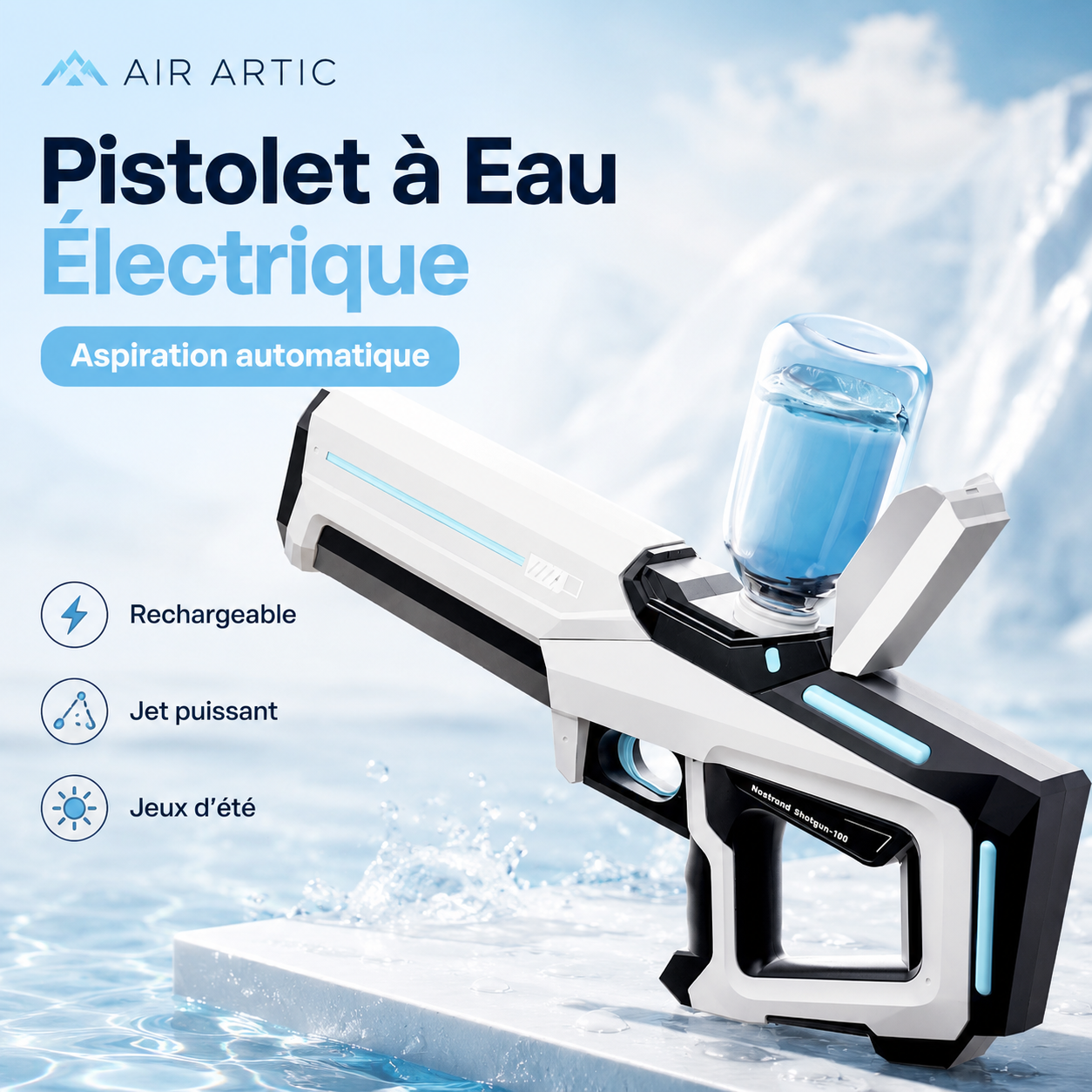 HydroBlaster™ V3 - Pistolet à Eau Électrique Haute Pression
