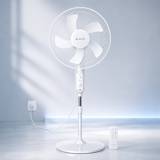 Ventilateur sur Pied 16” Rechargeable avec Télécommande – Air Arctic