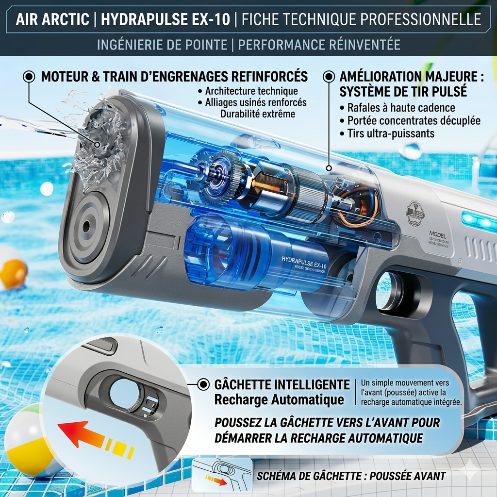 HydroPulse X — Le Pistolet à Eau Électrique 2026
