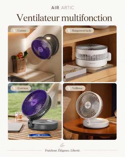 Ventilateur Portable 3-en-1 Rechargeable & Pliable | AIR ARTIC