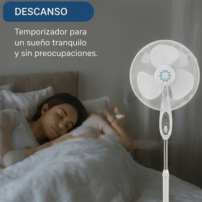 Ventilateur sur pied multifonction 125 cm, télécommande, 3 vitesses et modes de ventilation, minuterie jusqu'à 7,5 h, oscillation automatique, moteur silencieux, hauteur réglable, idéal pour le salon, la chambre et le bu