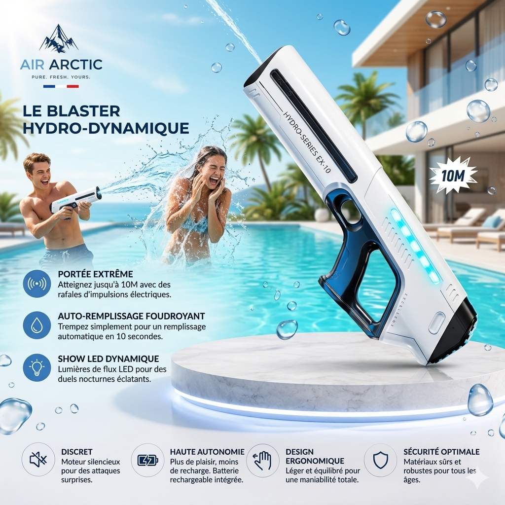 HydroPulse X — Le Pistolet à Eau Électrique 2026
