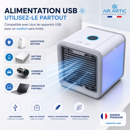 Refroidisseur d’Air Personnel Artic Air™ 3-en-1 | Compact USB