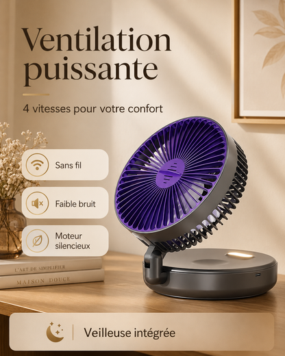 Ventilateur Portable 3-en-1 Rechargeable & Pliable | AIR ARTIC
