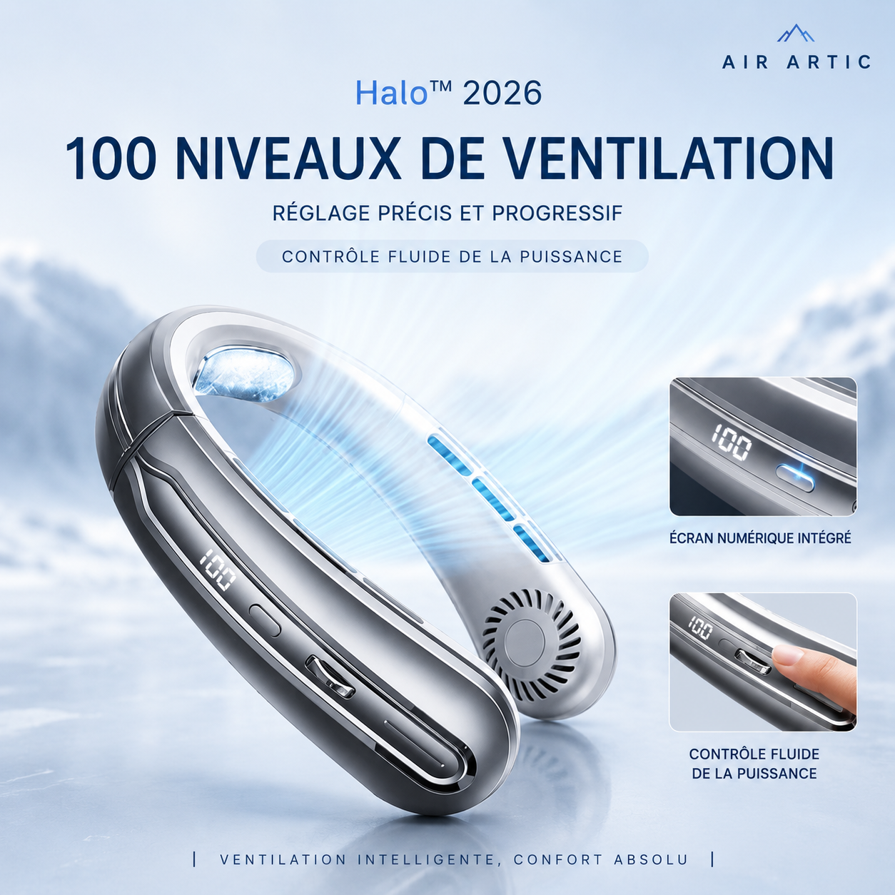 Halo™ 2026 — Ventilateur de Cou Sans Pales
