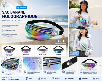 IceBelt™ — Sac Banane Isotherme Holographique