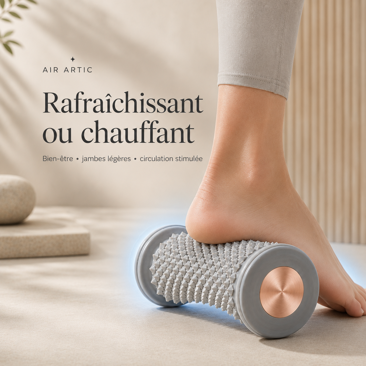 CryoRoll™ — Rouleau Masseur Rafraîchissant pour Pieds