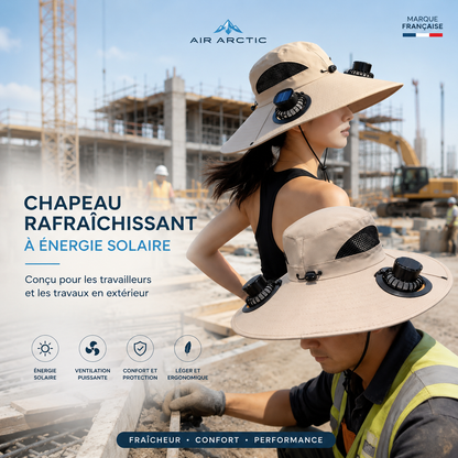 Chapeau Ventilé Solaire avec Protection Anti-UV 2025