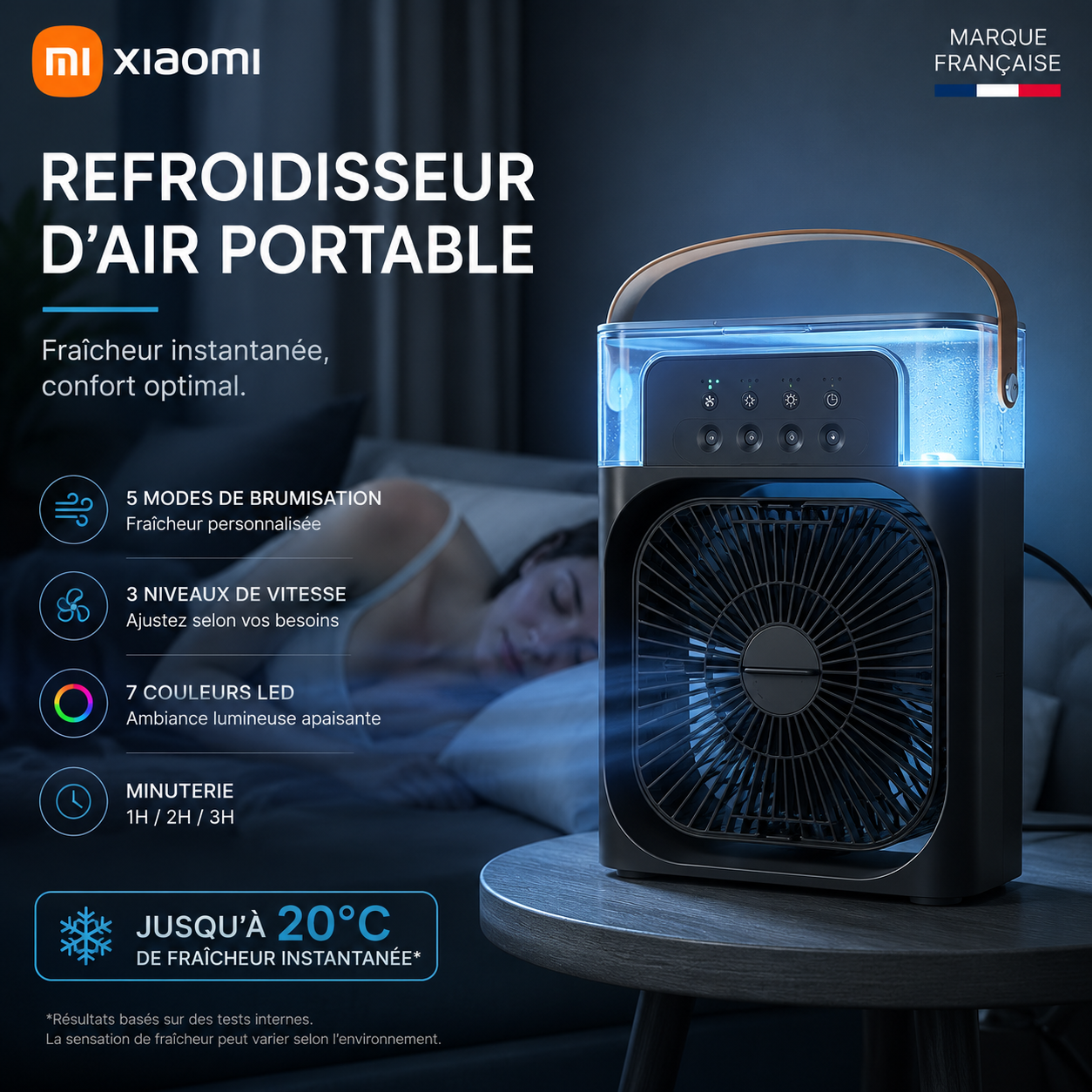 Cube de Fraîcheur 3-en-1 avec Ambiance LED | Xiaomi 2026