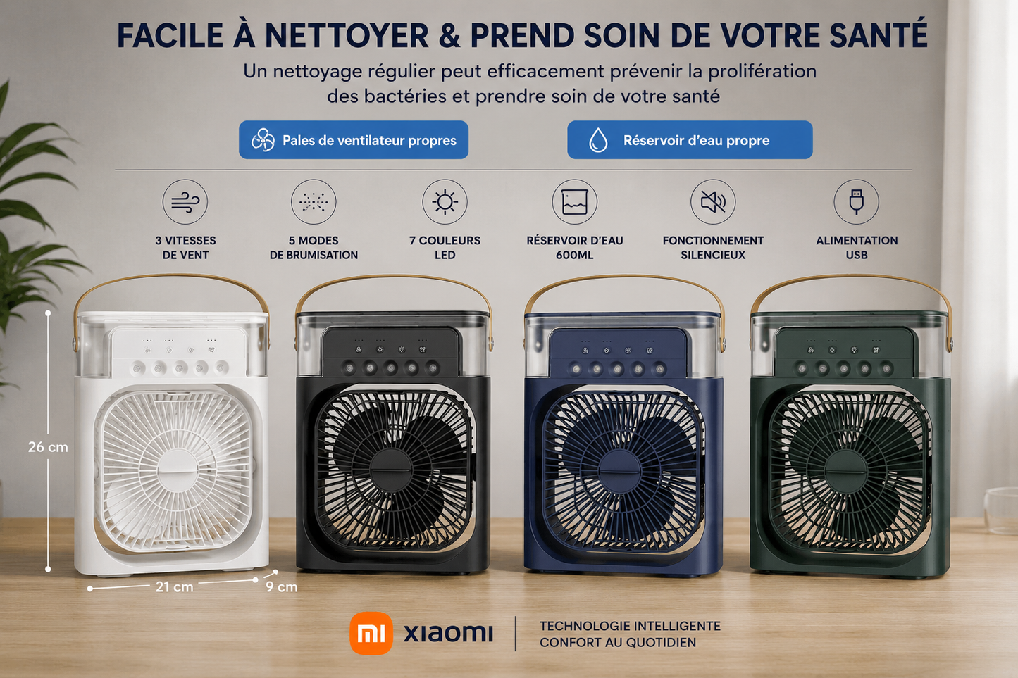 Cube de Fraîcheur 3-en-1 avec Ambiance LED | Xiaomi 2026