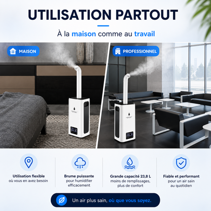 Humidificateur d’Air Haute Performance 23,8 L | Brume Pure™