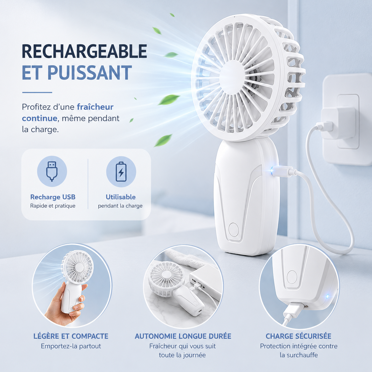 Mini Ventilateur de Poche AIR ARTIC™ V2