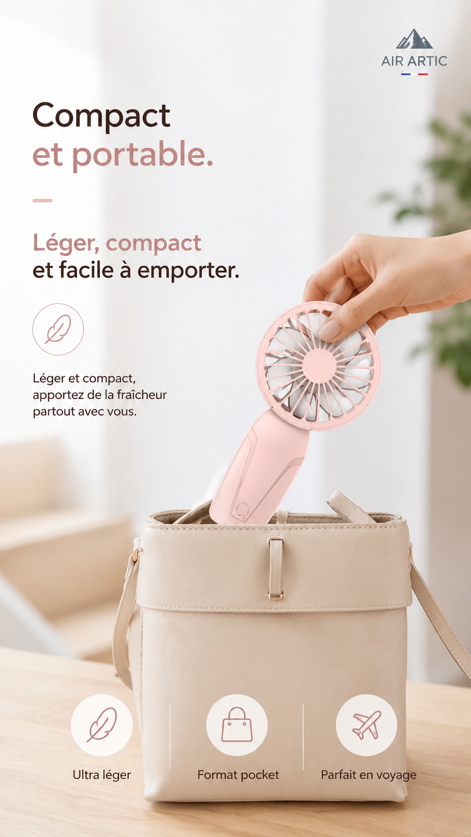 Mini Ventilateur de Poche AIR ARTIC™ V2