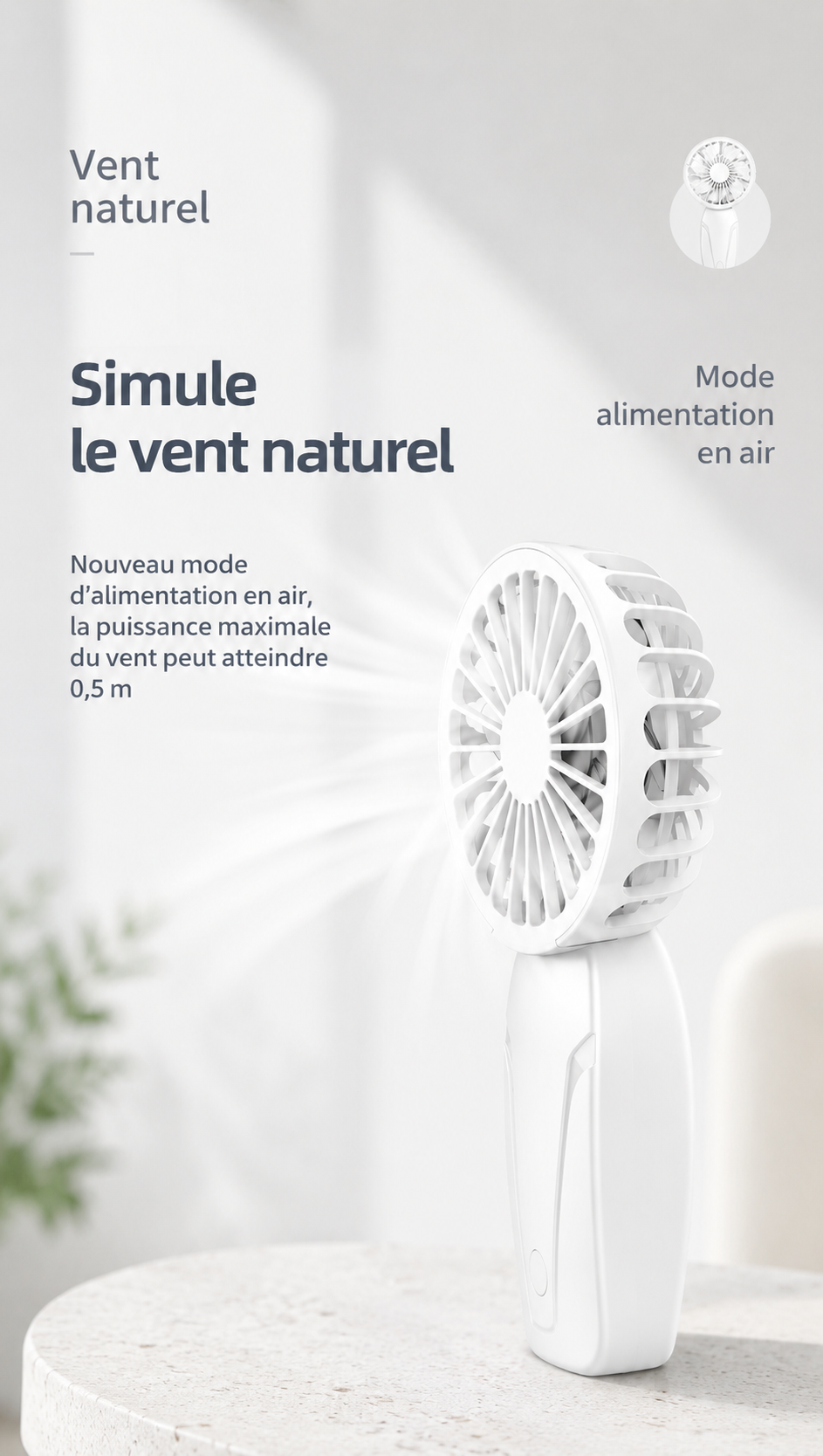 Mini Ventilateur de Poche AIR ARTIC™ V2