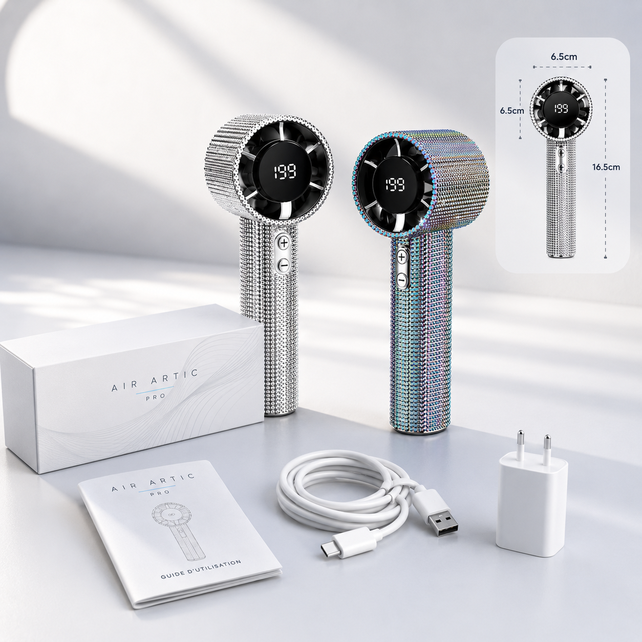 Crystal Wind™ | Ventilateur Portable 199 Niveaux