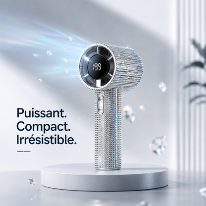 Ventilateur portable rechargeable AIR ARTIC puissant et compact pour bureau, voyage et été