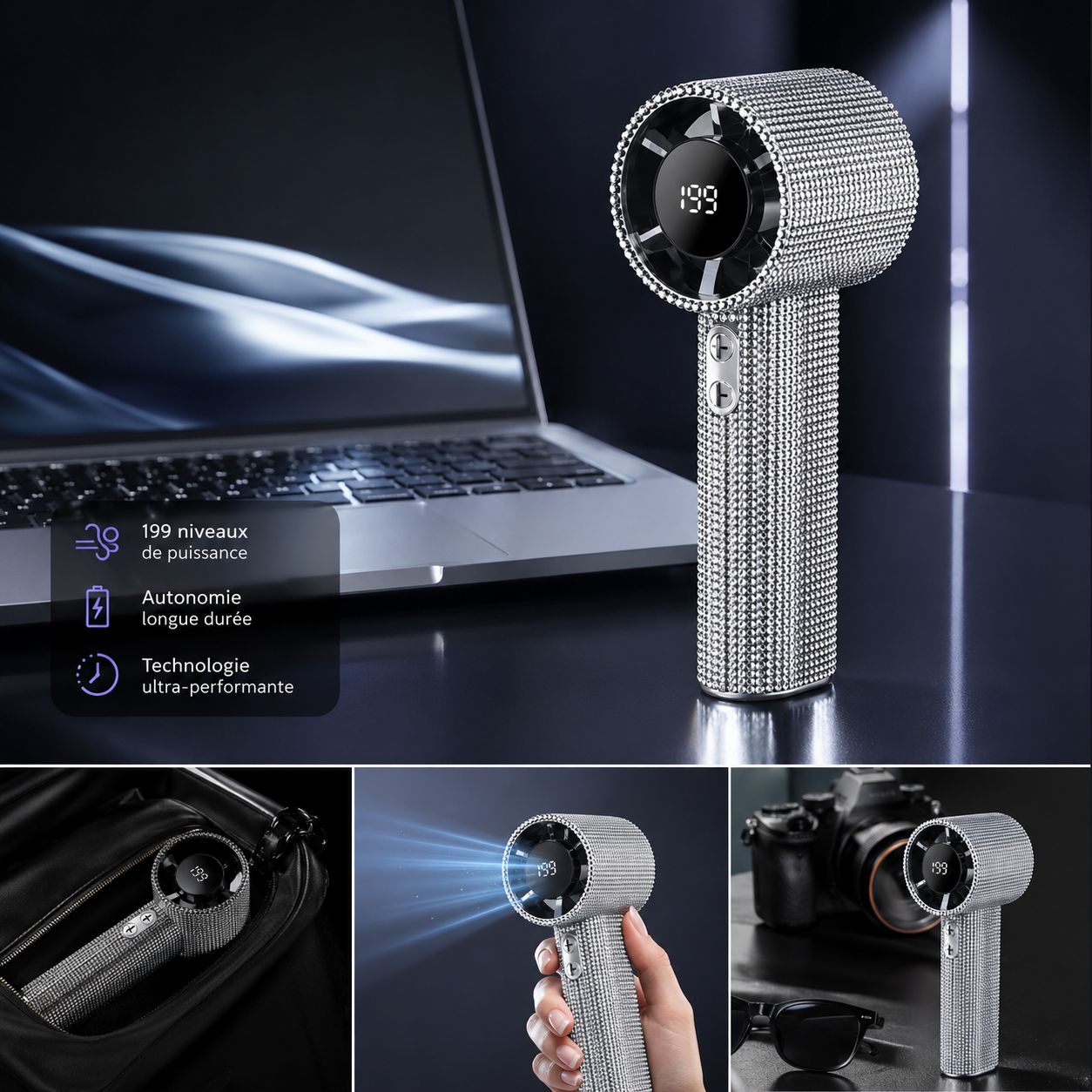 Crystal Wind™ | Ventilateur Portable 199 Niveaux