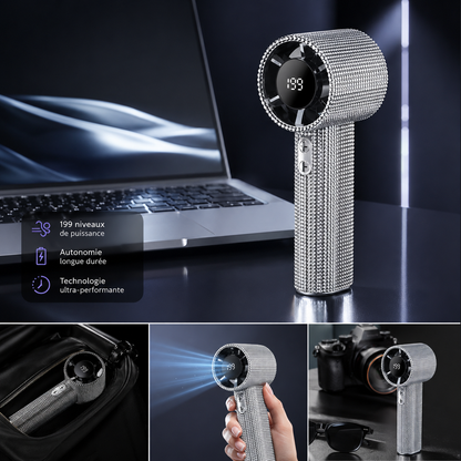 Crystal Wind™ | Ventilateur Portable 199 Niveaux