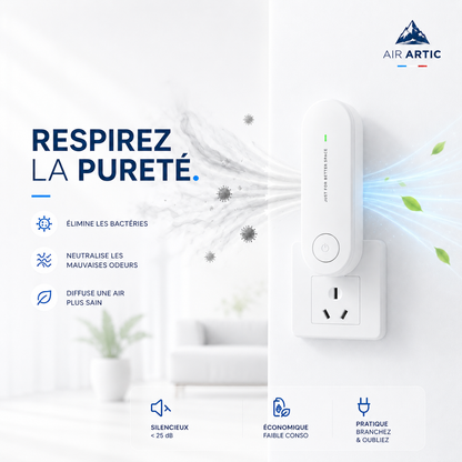 Purificateur d’air compact AIR ARTIC PureAir Mini avec filtration de l’air pour chambre, bureau et espaces intérieurs