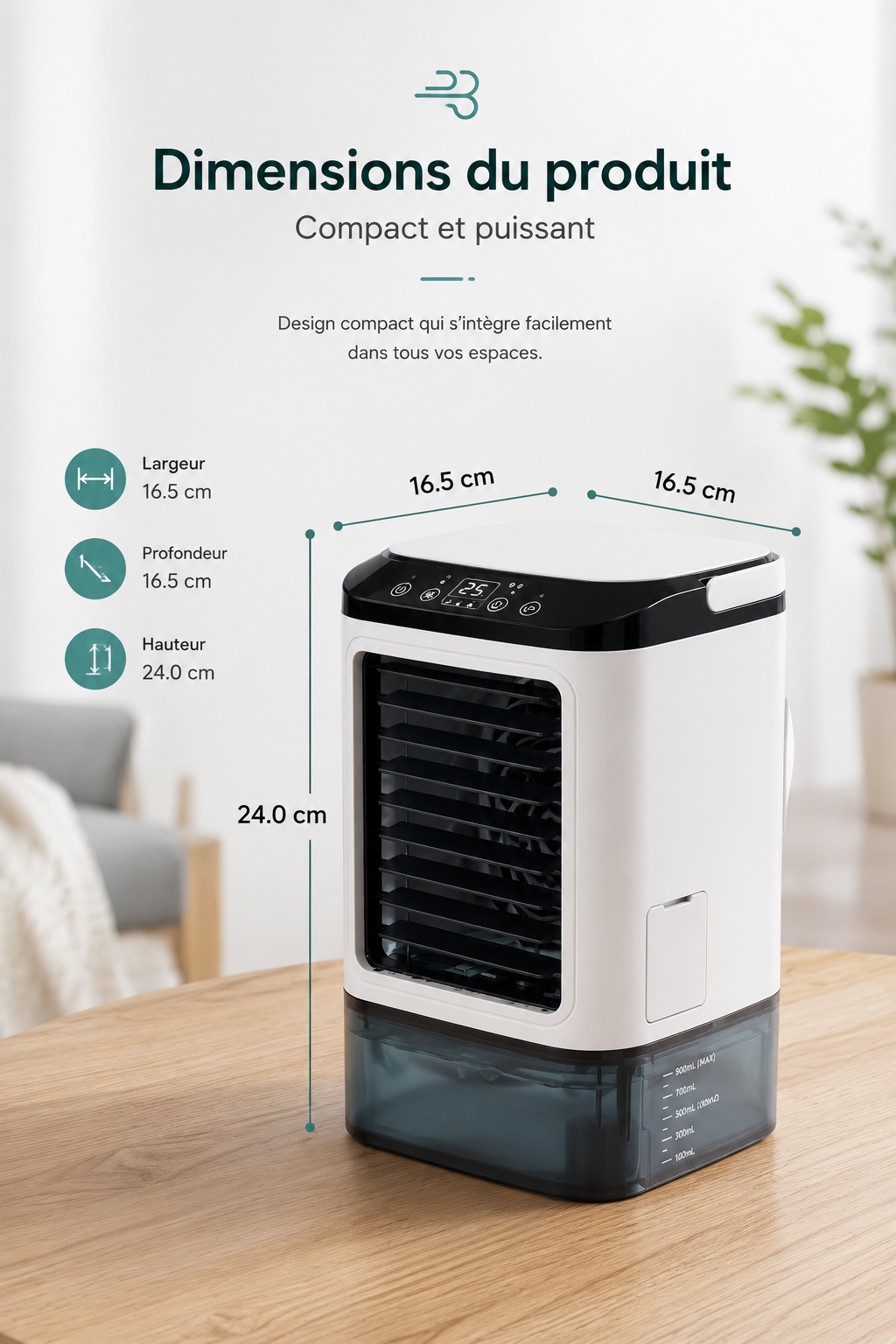 Rafraîchisseur d’Air Portable 3-en-1