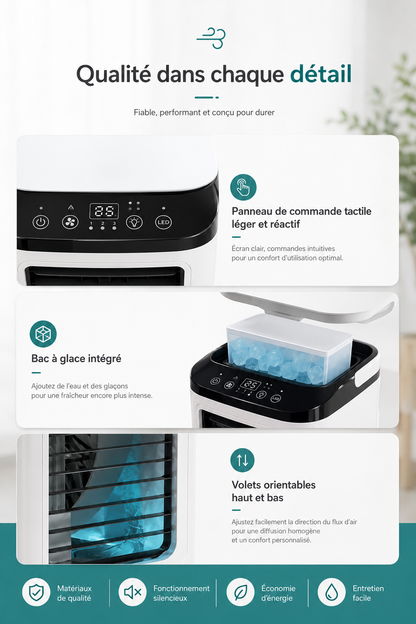 Rafraîchisseur d’Air Portable 3-en-1