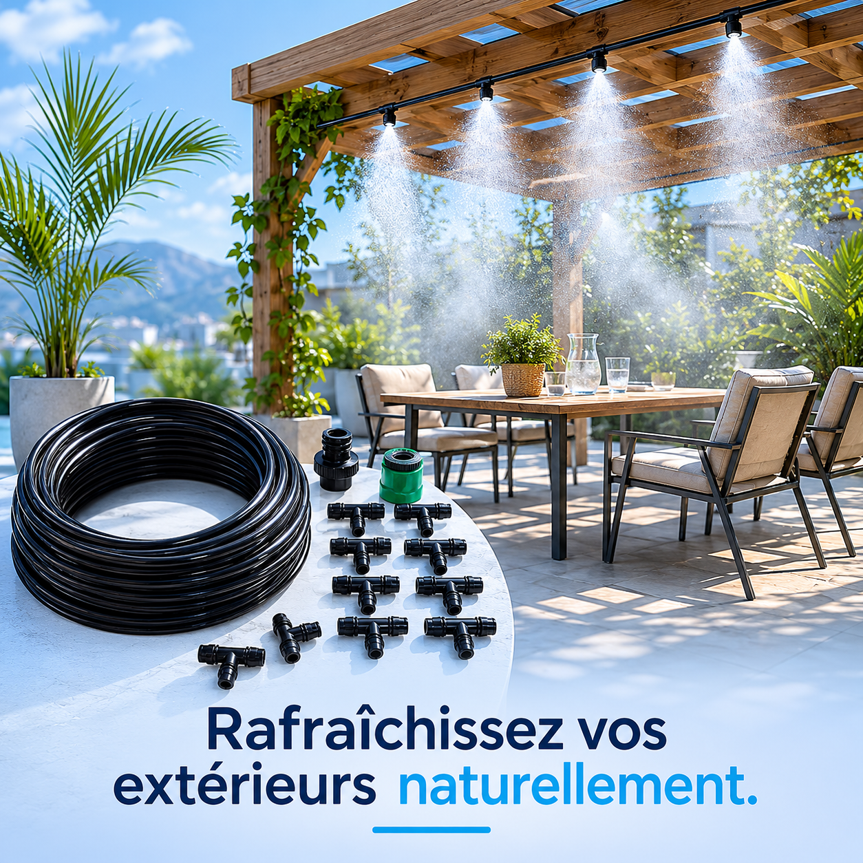 Système de Brumisation Extérieure – Kit Rafraîchissant