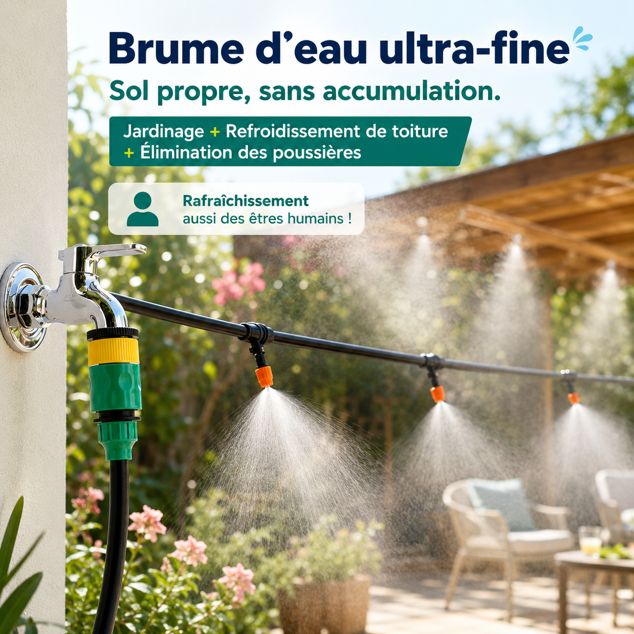 Système de Brumisation Extérieure – Kit Rafraîchissant