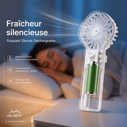 Ventilateur-Brumisateur de Poche 2-en-1