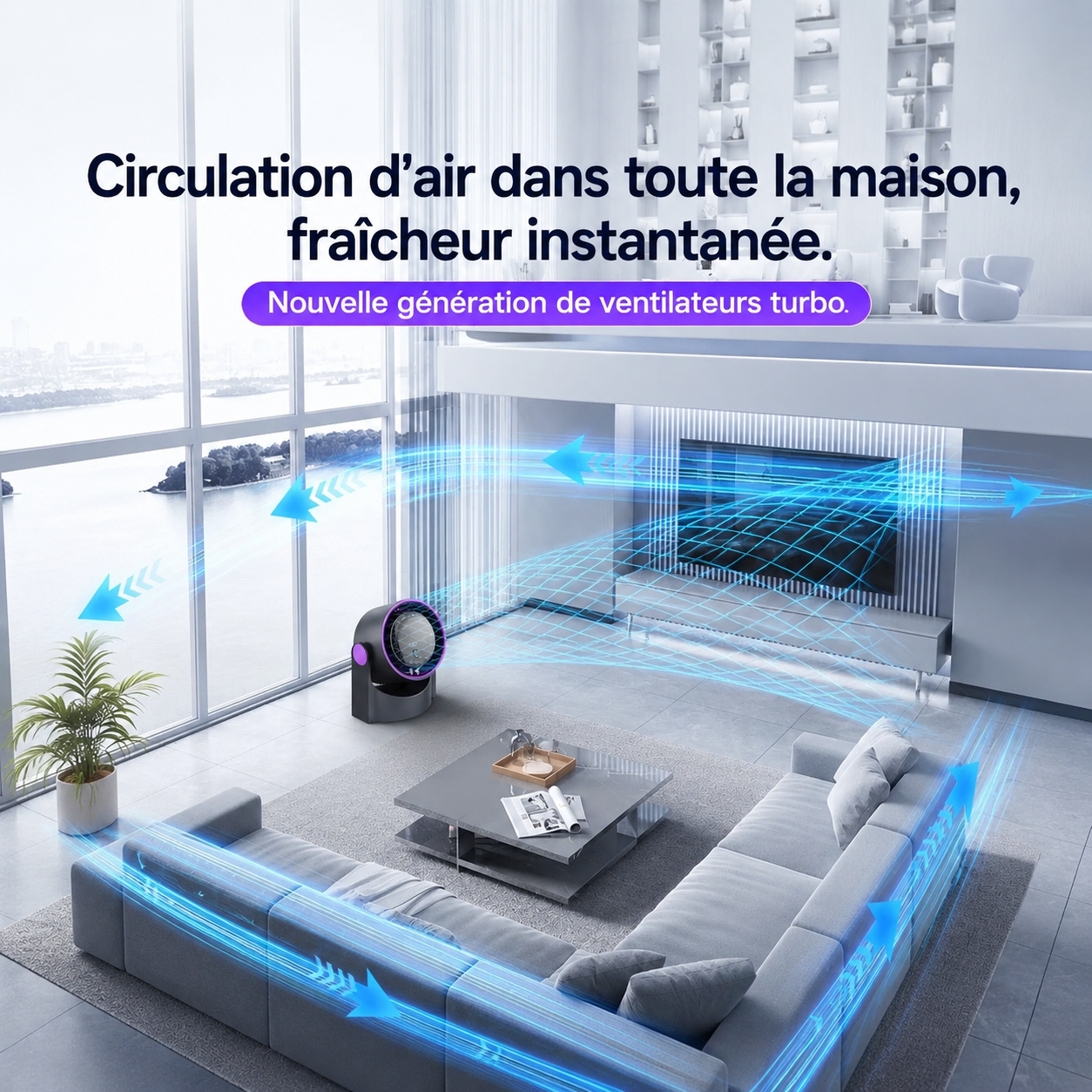 Ventilateur de Bureau ou Murale Double Turbo V4 / Xiaomi