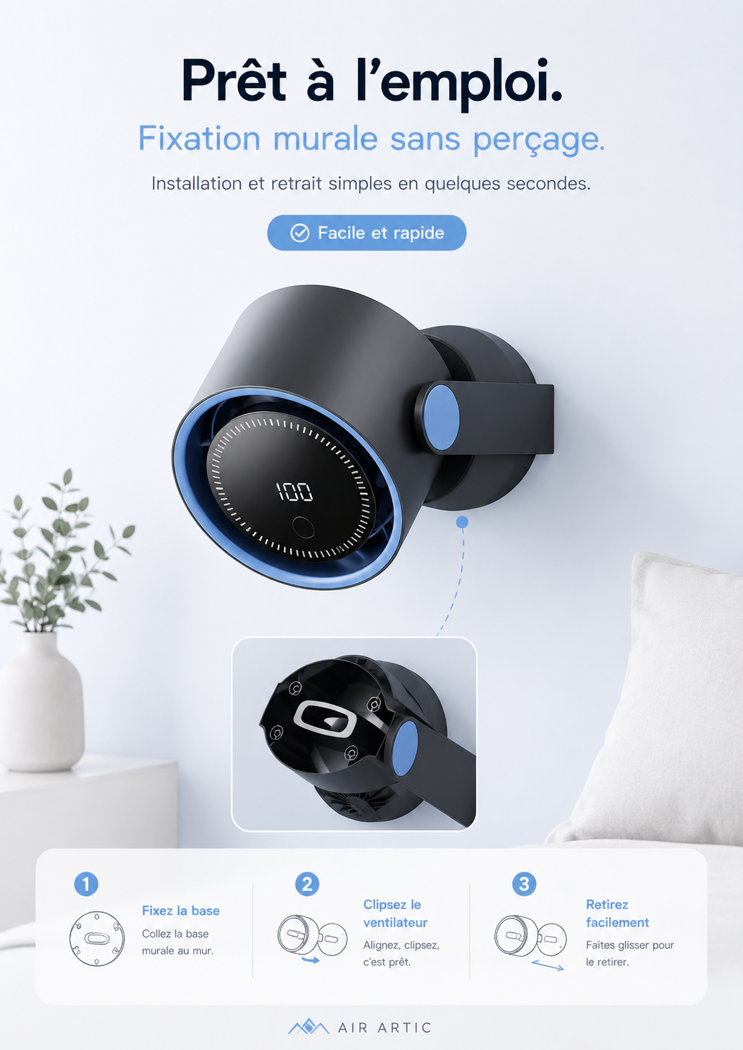 Ventilateur de Bureau ou Murale Double Turbo V4 / Xiaomi