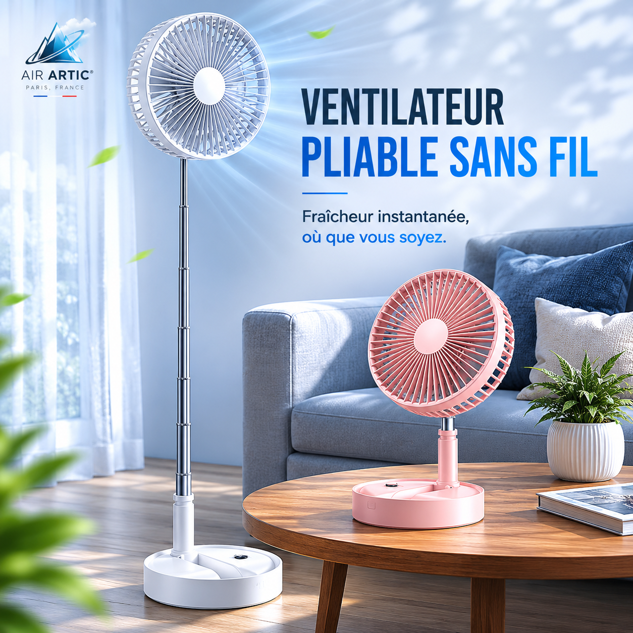 Ventilateur Nomade Pliable et Silencieux