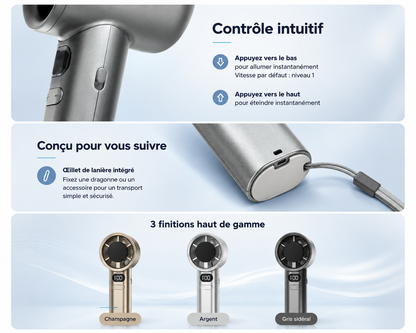 Ventilateur de Poche Digital "Mistral" 2026