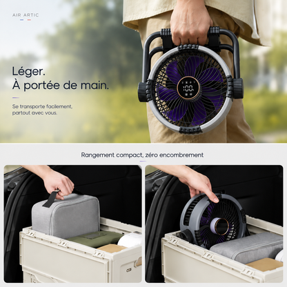 Ventilateur Fix/Portable Haute Autonomie 20 000 mAh | Flex Pro