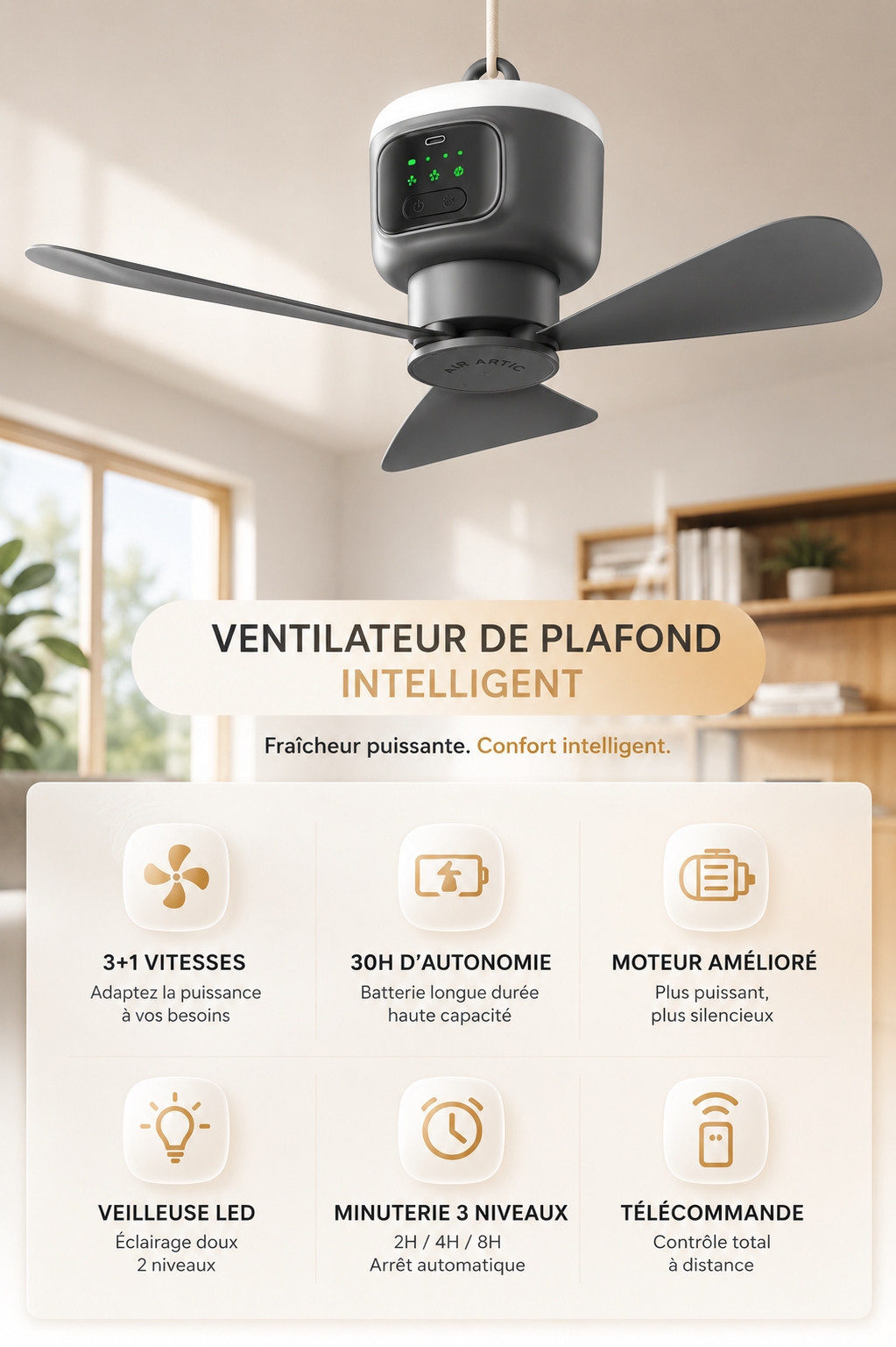 Ventilateur Suspendu Intelligent AIR ARTIC™2026
