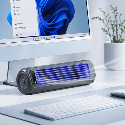 Ventilateur Tour de Bureau Rechargeable, 3 vitesses V1